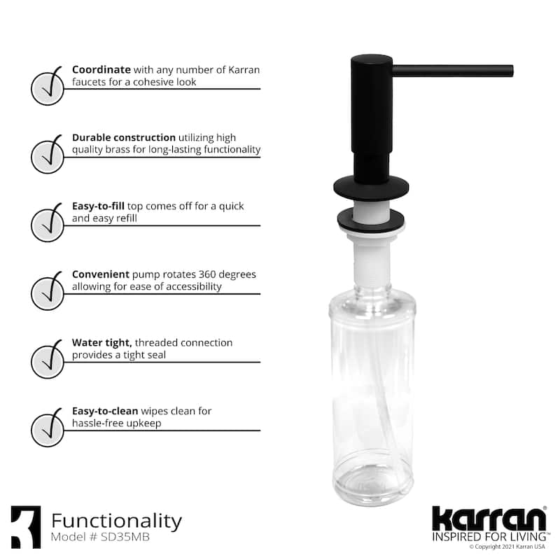Karran Scottsdale Single-Handle Pull-Down Sprayer Kitchen Faucet with Matching Soap Dispenser