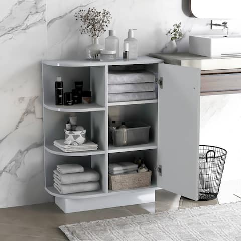 Nestfair Open Shelf Cabinet with Adjustable Plates
