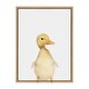 preview thumbnail 9 of 9, Sylvie Baby Duck Animal Print Portrait Framed Canvas Art, Gray 18 x 24