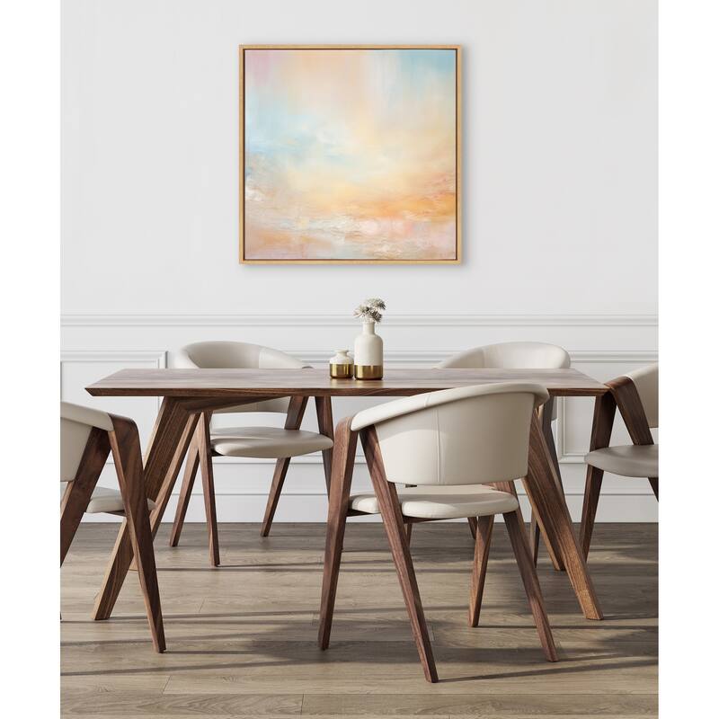 Kate and Laurel Sylvie Tonal Pastels Framed Canvas by Creative Bunch Studio