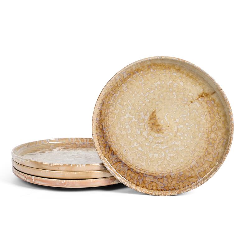 LEMIEUX ET CIE Hanami 4-Piece Stoneware Dinner Plate Set - Beige