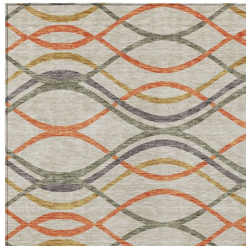 HomeRoots Abstract Transitional Rectangle Outdoor Rug