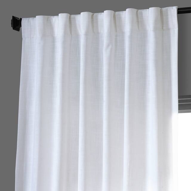 Heavy Faux Linen Single Curtain (1 Panel)