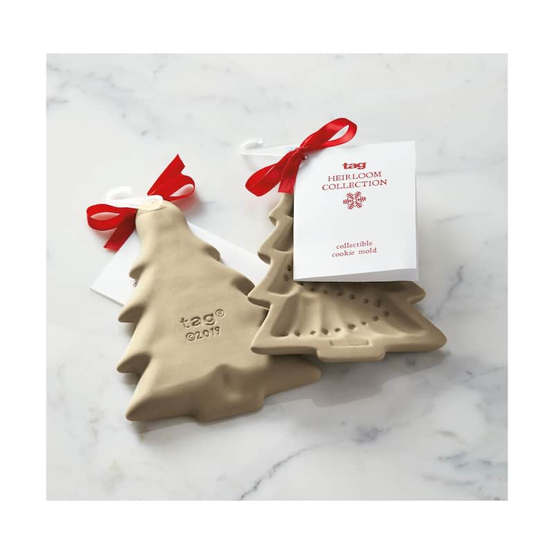 Reindeer Cookie Mold Stoneware Cookie Mold Stamp Decoration, Dishwasher Safe