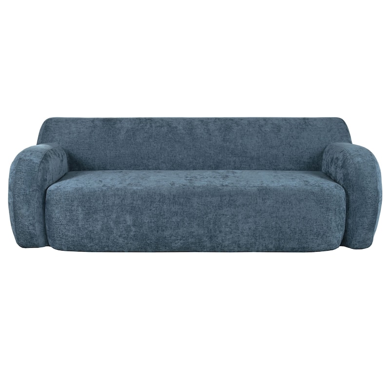 Modern Curved Upholstered Sofa