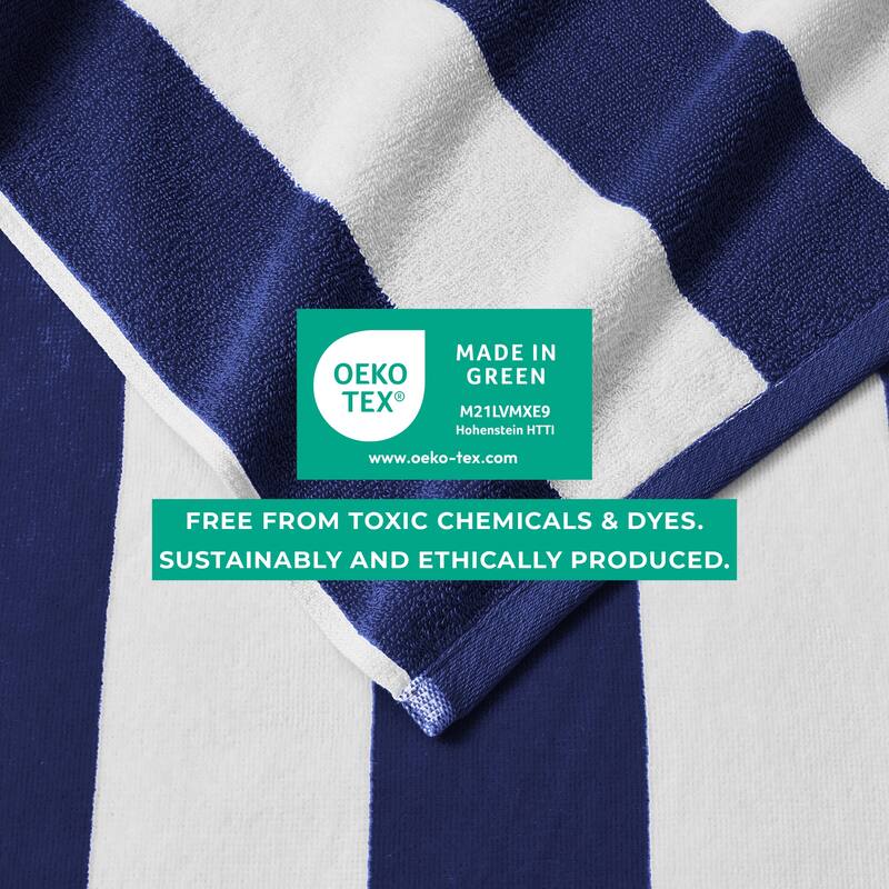 Linery & Co. Oversized Cotton Cabana Beach Towel, 4 Pack - 35" x 70"