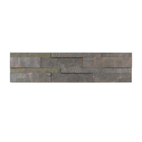 Aspect Peel and Stick Raised Stone Overlay Kitchen Backsplash Panel