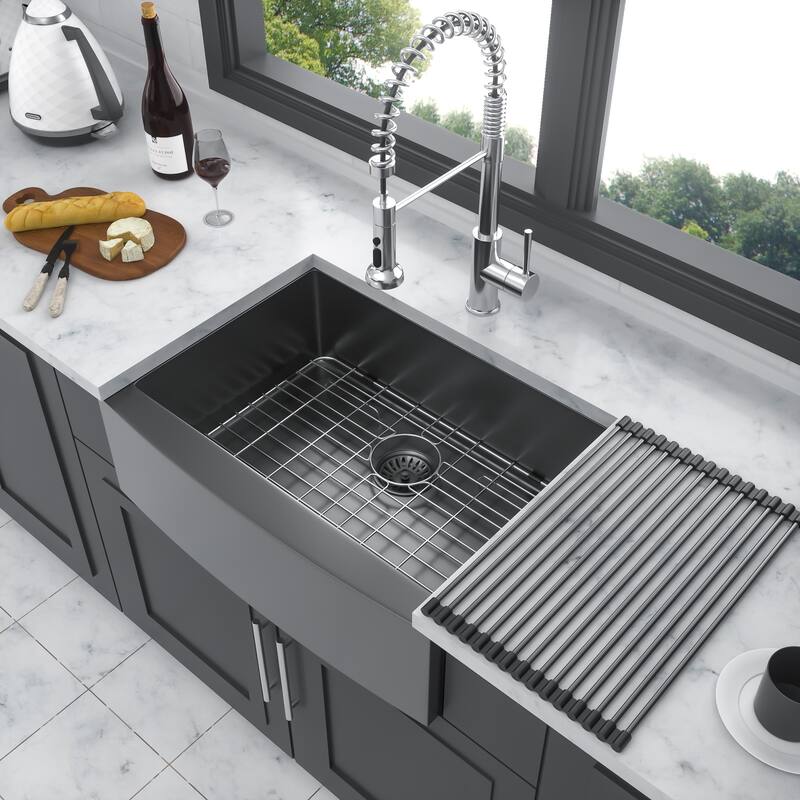Farmhouse 16 Gauge Single Bowl Stainless Steel Kitchen Sink