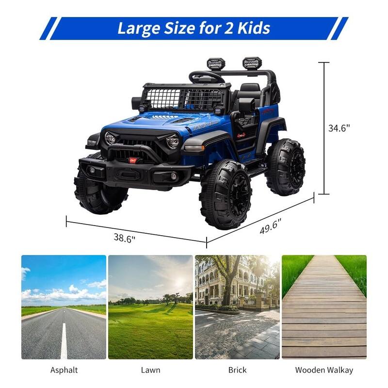 24V 9Ah Kids Ride On 2 Seaters Electric Car with Remote Control