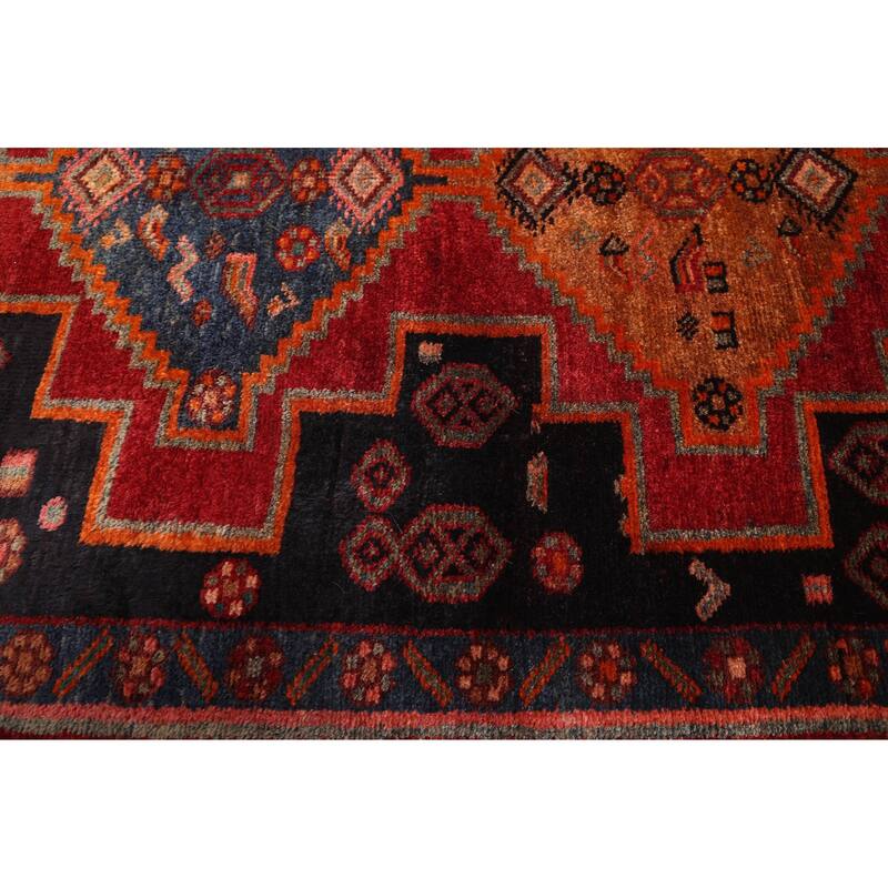 ECARPETGALLERY Hand-knotted Anatolian Vintage Black, Red Wool Rug - 4'0 x 9'3
