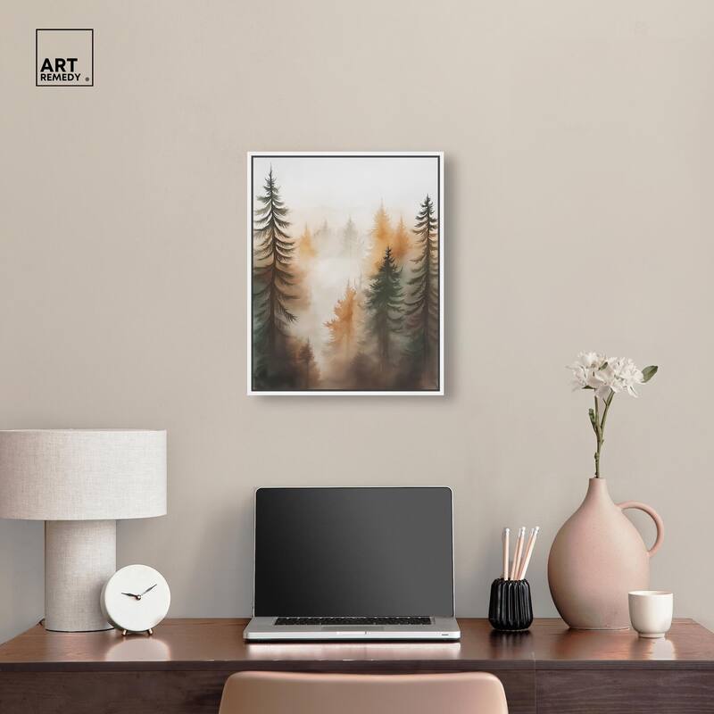 Misty Pines II Canvas by Art Remedy