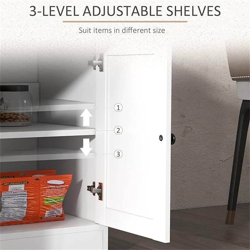 Buffet Sideboard Cabinet - 14.5"D x 47.75"W x 29.5"H