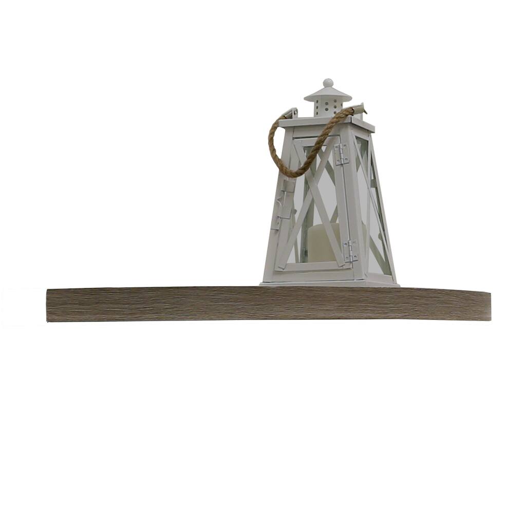 Driftwood 14-inch Floating Corner Shelf