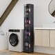preview thumbnail 2 of 7, Javlergo 65" Narrow Tall Storage Bin 4 Tier Foldable Kitchen Storage Cabinet Organizer Freestanding Kitchen Pantry