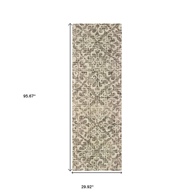 HomeRootsFloral Transitional Rectangle Area Rug