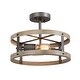 preview thumbnail 7 of 18, Modern Farmhouse 2-Light Drum Semi-Flush Mount Ceiling Light for Hallway and Foyer
