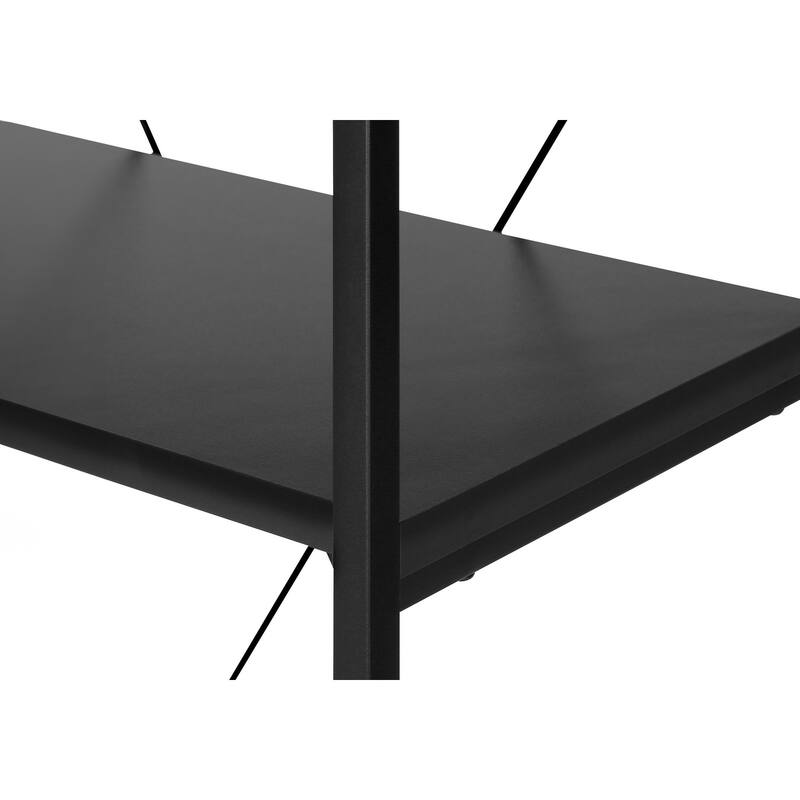Modern 4 Tier Bookshelf, Contemporary 48"H Metal Frame Bookcase, for Living room Office, Bedroom