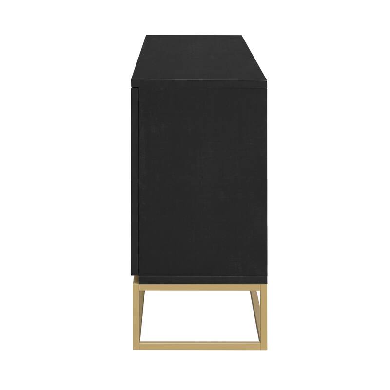 Beige 59.80 in. W Metal Handle Storage Cabinet with Adjustable Shelves