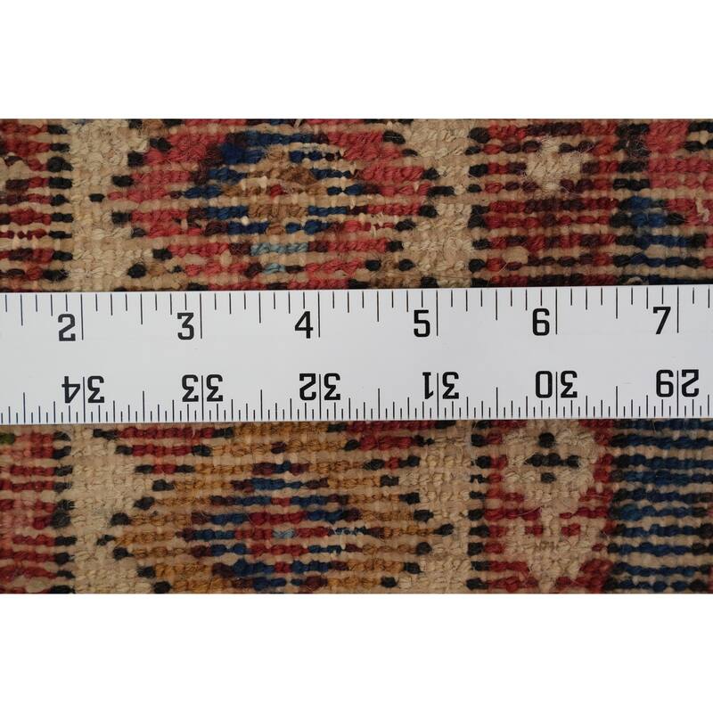 Hand Knotted Oriental 100% Wool Carpet Traditional Floral Oranges & Rust Bakhtiari Runner Rug - 10' 2'' X 3' 9''