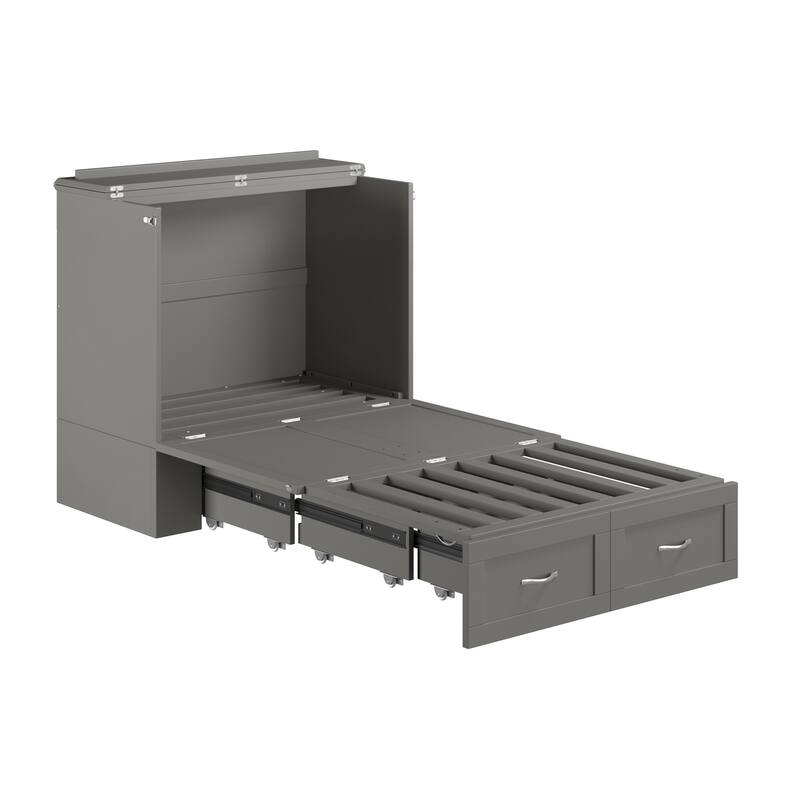 Hamilton Murphy Bed Chest with Storage Drawer and Built-In Charger