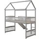 preview thumbnail 24 of 39, Contemporary Design Twin Loft House Bed with Slide, Ladder and Safety Guaranteed, Sturdy Construction & Unique Design