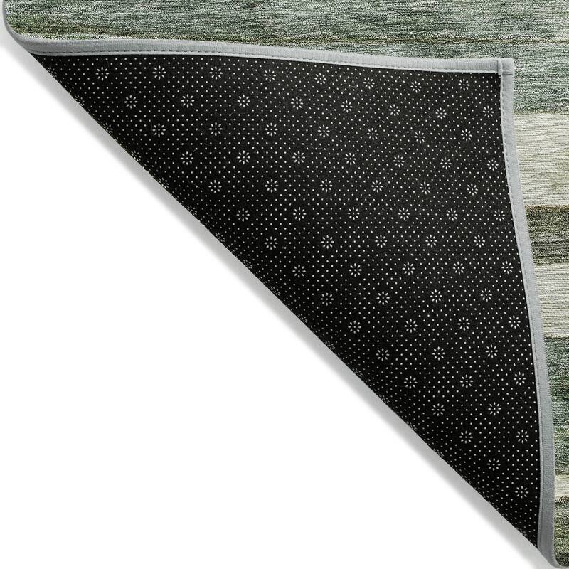 Machine Washable Indoor/ Outdoor Moroccan Stripe Chantille Rug