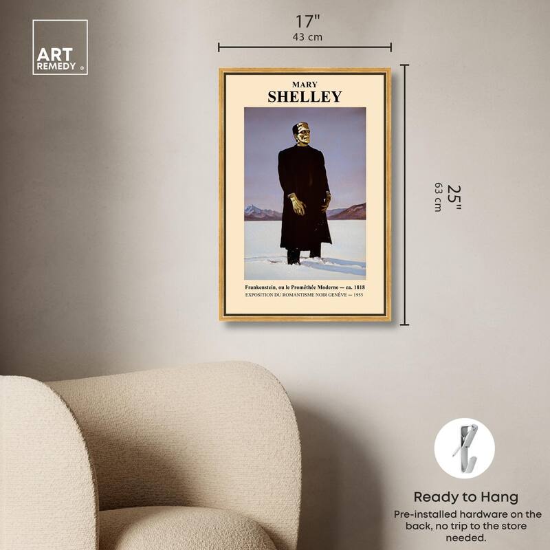 Mary Shelley's Monster Canvas by Art Remedy