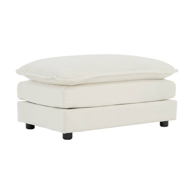Chenille Fabric Ottomans Footrest to Combine with 2 Seater Sofa, 3 Seater Sofa and 4 Seater Sofa, Chenille