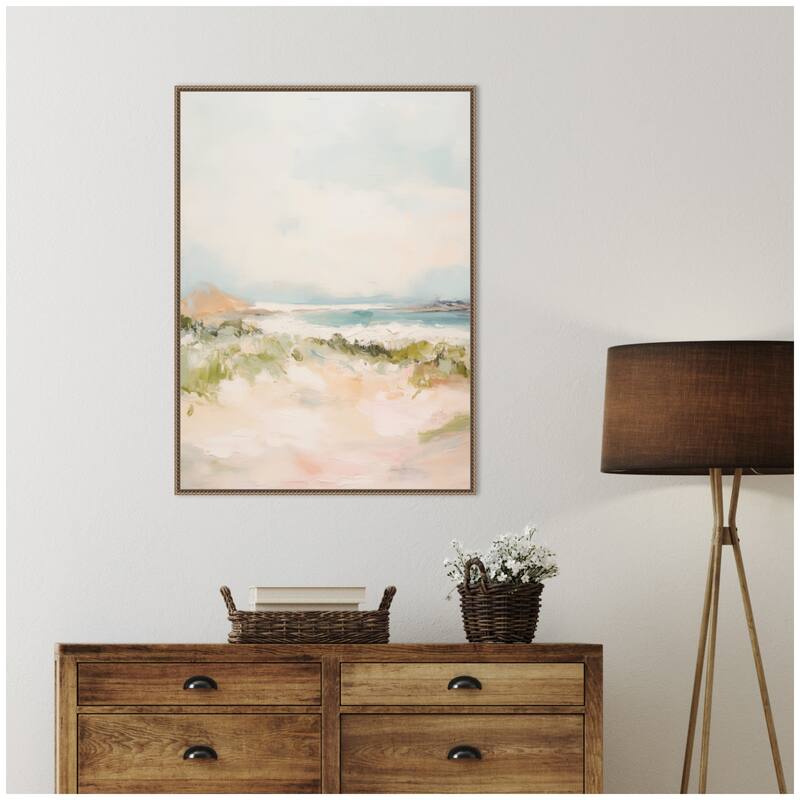 Kate and Laurel Tranquil Landscape III expansion by Amy Lighthall Framed Canvas Wall Art Print