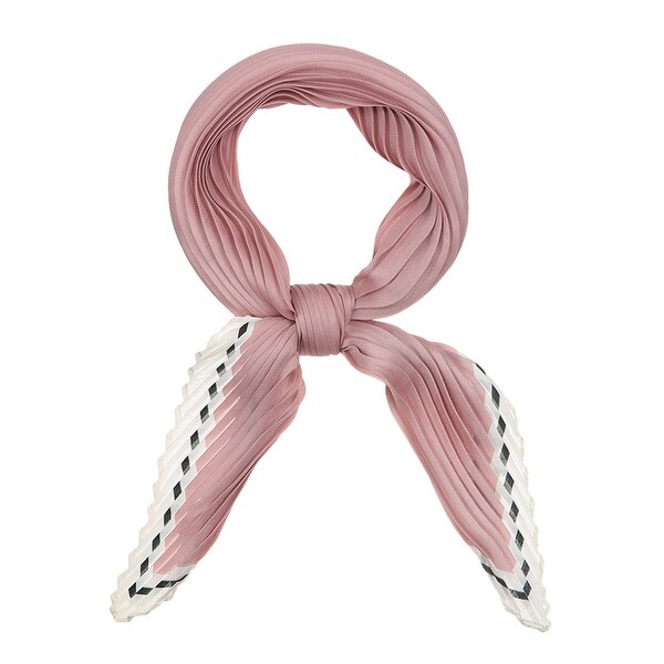 Women Pleated Rhombic Scarf Scarves Head Ribbon Bandana Solid Color - 96 x 43cm / 37.80 x 16.93 inches(L*W). Opens flyout.