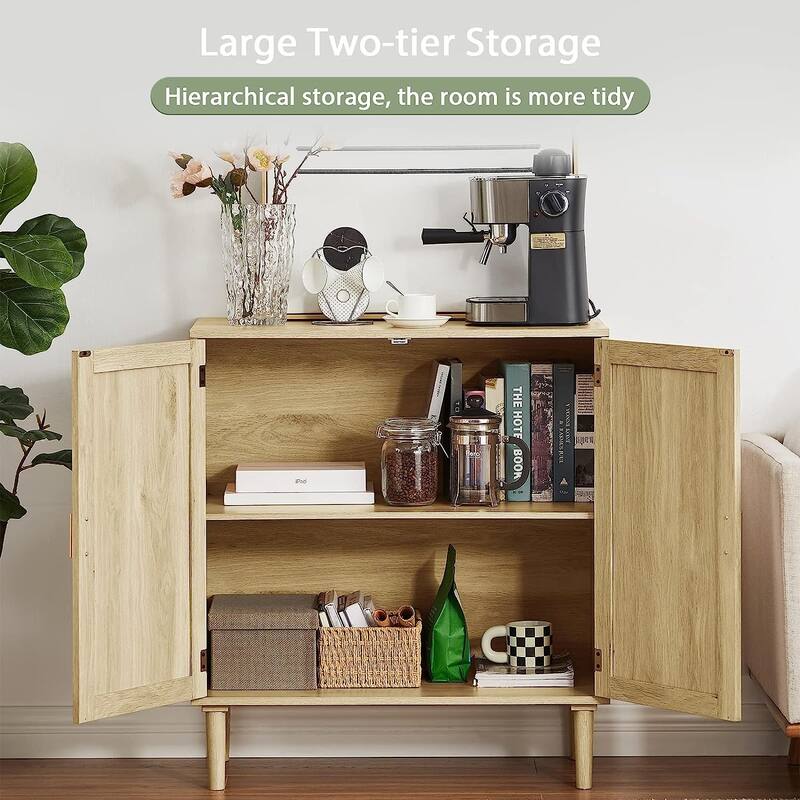 Sapphome Dog Crate Furniture Large Breed TV Stand with 2 Sliding Doors,Grey