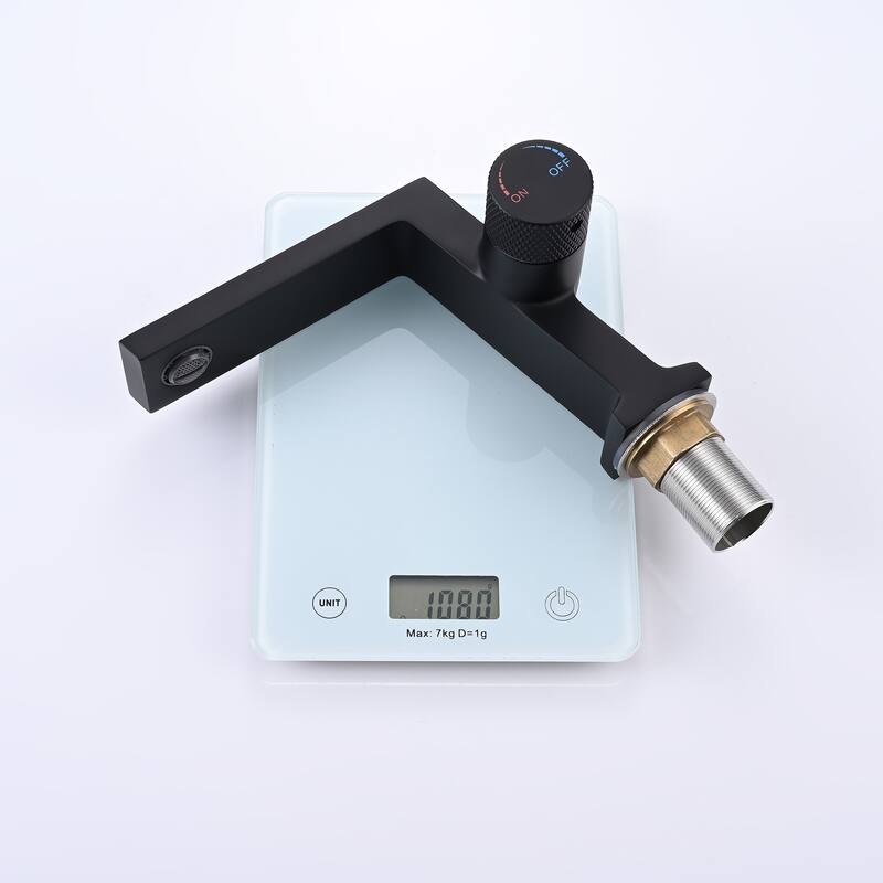 5.63"H Solid Brass Single Handle Single Hole Bathroom Sink Faucet