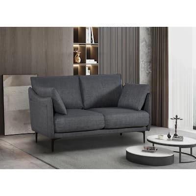 Christopher Knight Home - 2-Seater Sofa with Metal Legs & Pillows