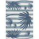 preview thumbnail 7 of 17, JONATHAN Y Veronica Classic Beach Stripe and Palm Leaf Indoor/Outdoor Area Rug
