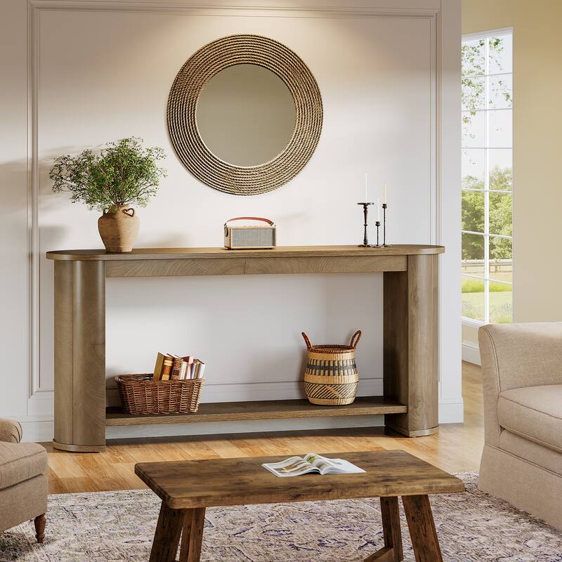63" Long Wood Console Table for Entryway/ Hallway