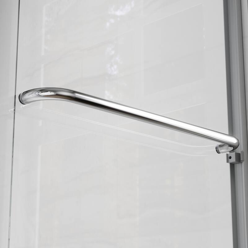 Elegant Double Sliding Shower Door 60" W x 62" H Bathtub Door with 1/4'' in Clear Tempered Glass Tub Door
