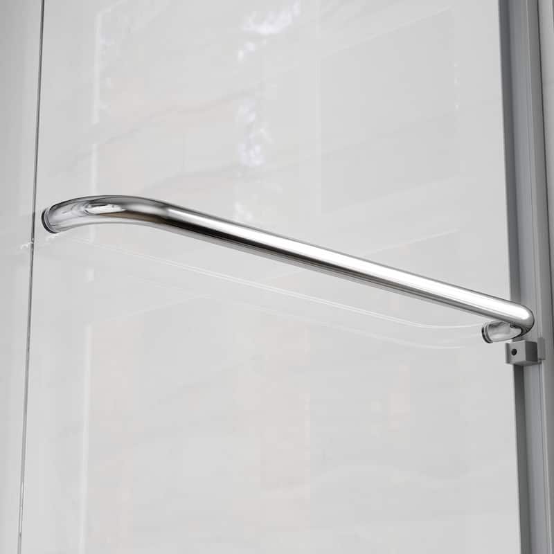 Elegant Double Sliding Shower Door 58.5-60''W x 72'' H Brushed Nickel or Chrome or Matte Black or Gold Finish Framed