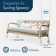 preview thumbnail 8 of 13, Cambridge Casual Renley Wood Outdoor Porch Swing Daybed with Cushion