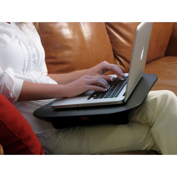 Shop Handstands Laptop Lapmat Black Faux Leather Lap Desk