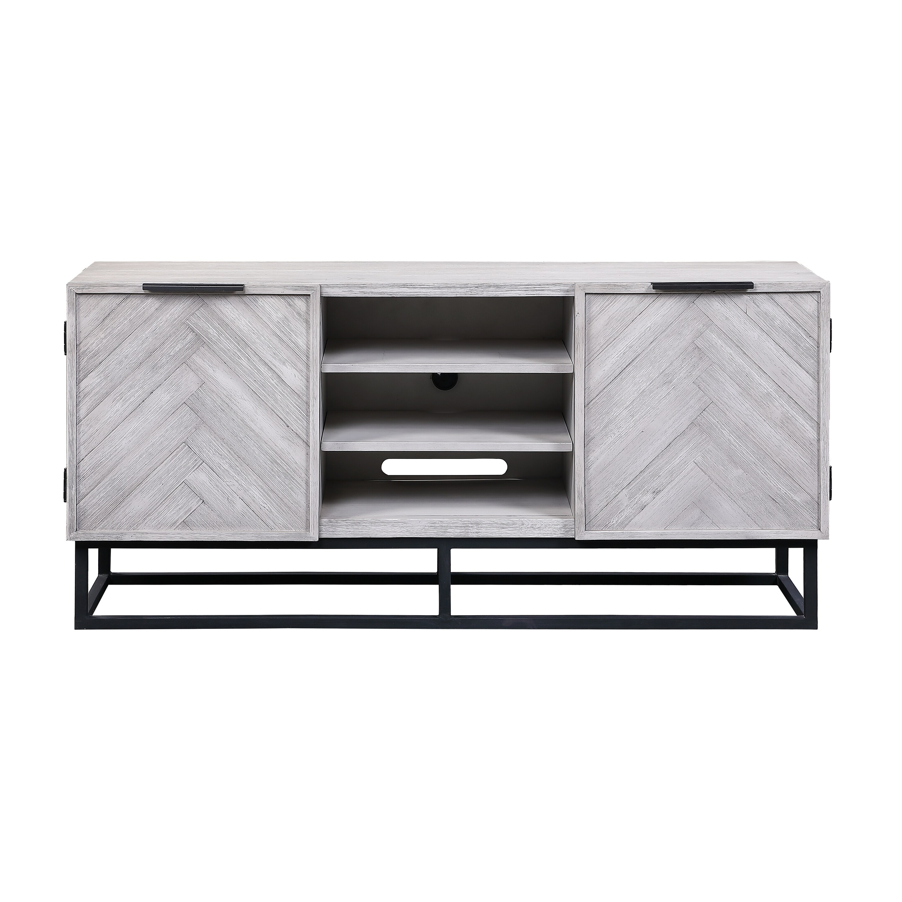 Somette Aspen Court Ii Herringbone White Rub Two Door Media Console 63 W X 17 L X 29 5 H Overstock Somette Aspen Court Ii Herringbone White Rub Two Door Media Console 63 W X 17 L X 29 5 H Overstock
