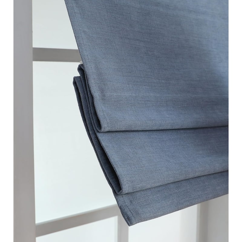 Chenille Blackout Cordless Roman Shade for Living Room, Bedroom