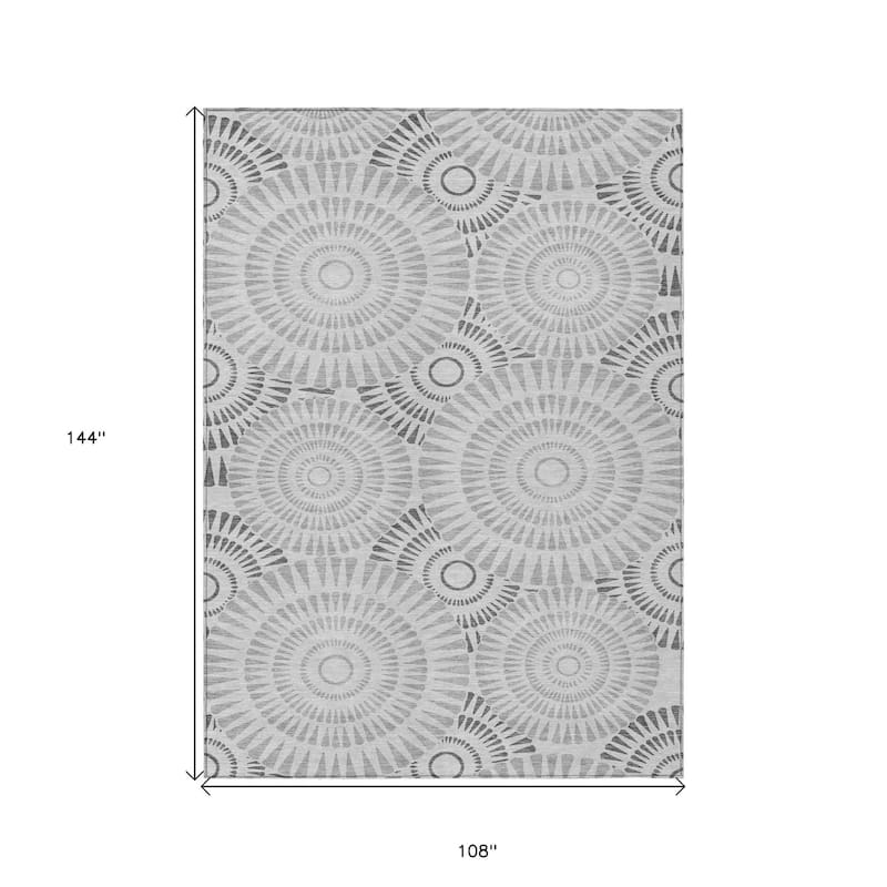 HomeRoots Geometric Transitional Rectangle Outdoor Rug