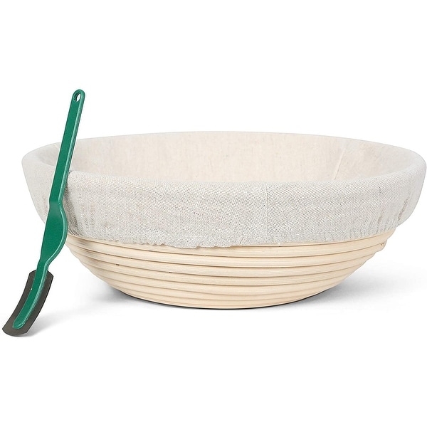 Premium Round Banneton Bread Proofing Basket for Baking. Opens flyout.