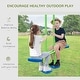 preview thumbnail 11 of 12, Outsunny Outdoor Swing Set for Backyard with 2-Person Swing and 2 Swings, Playground Equipment Outdoor Playset
