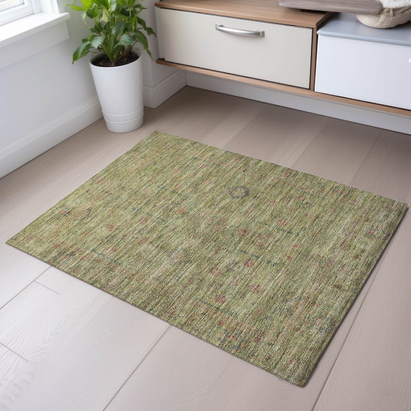 Premium Washable Super Soft Vintage Persian Mayfield Rug - Aloe - 1'8" x 2'6"