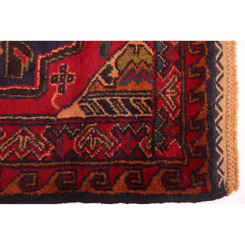 ECARPETGALLERY Hand-knotted Teimani Red Wool Rug - 3'6 x 6'9