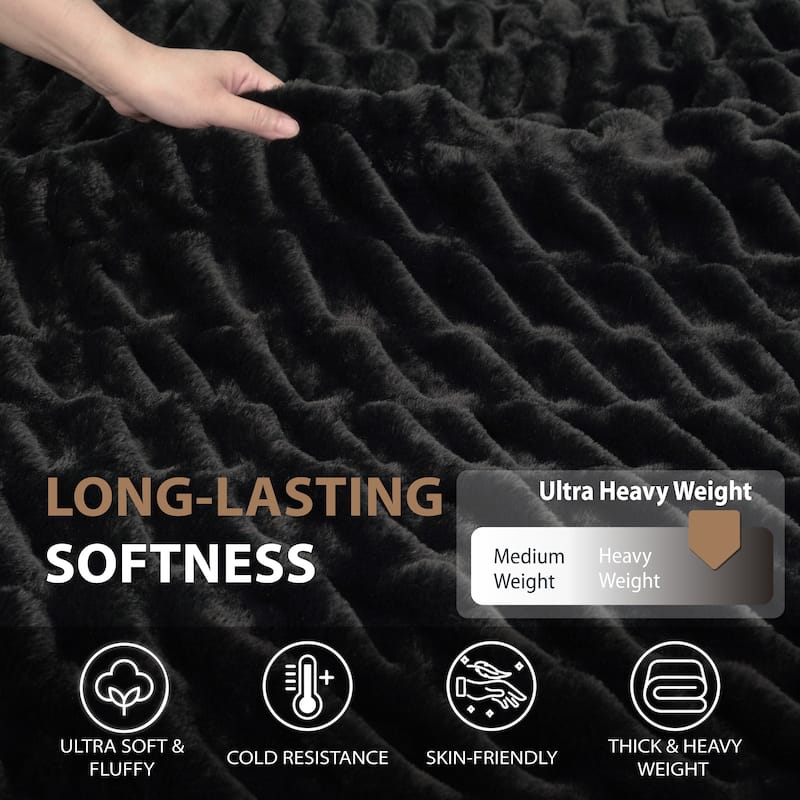 Soft Plush Faux Fur Fuzzy Throw