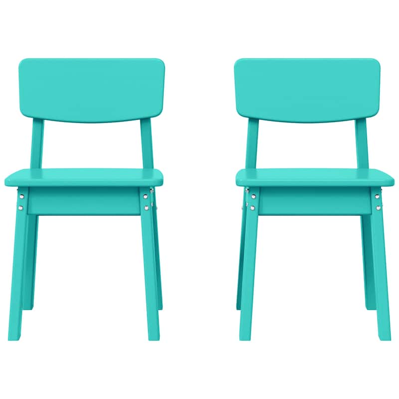 Polytrends Modern Mini Kids Outdoor Dining Chair (Set of 2) - Turquoise