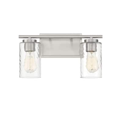 Meridian M80037 2 Light 15" Wide Bathroom Vanity Light with Swirl