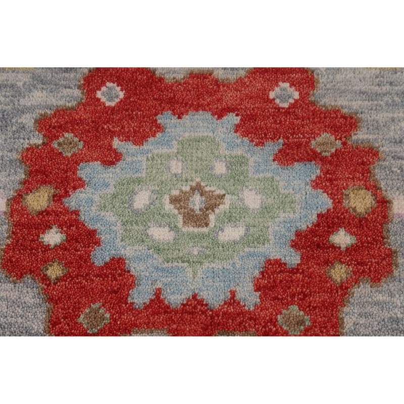 Floral Oushak Indian Area Rug Handmade Wool Carpet - 7'11" X 10'0"